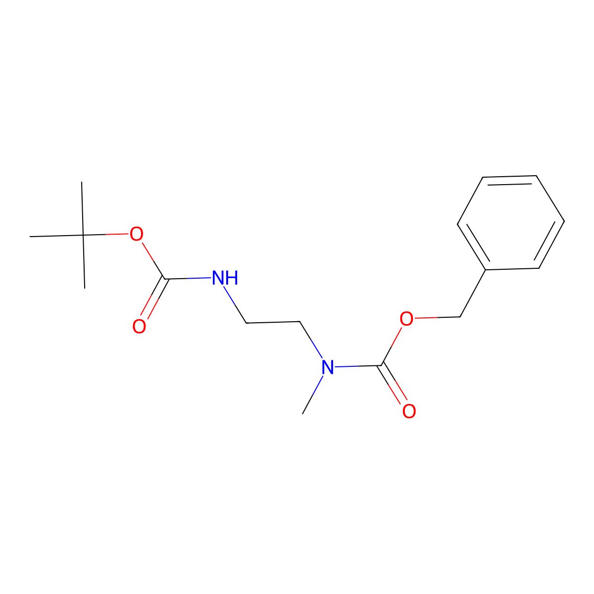 Benzyl n-(2-boc-aminoethyl)-n-(methyl)carbamate molecular structure, CAS 1432971-80-6