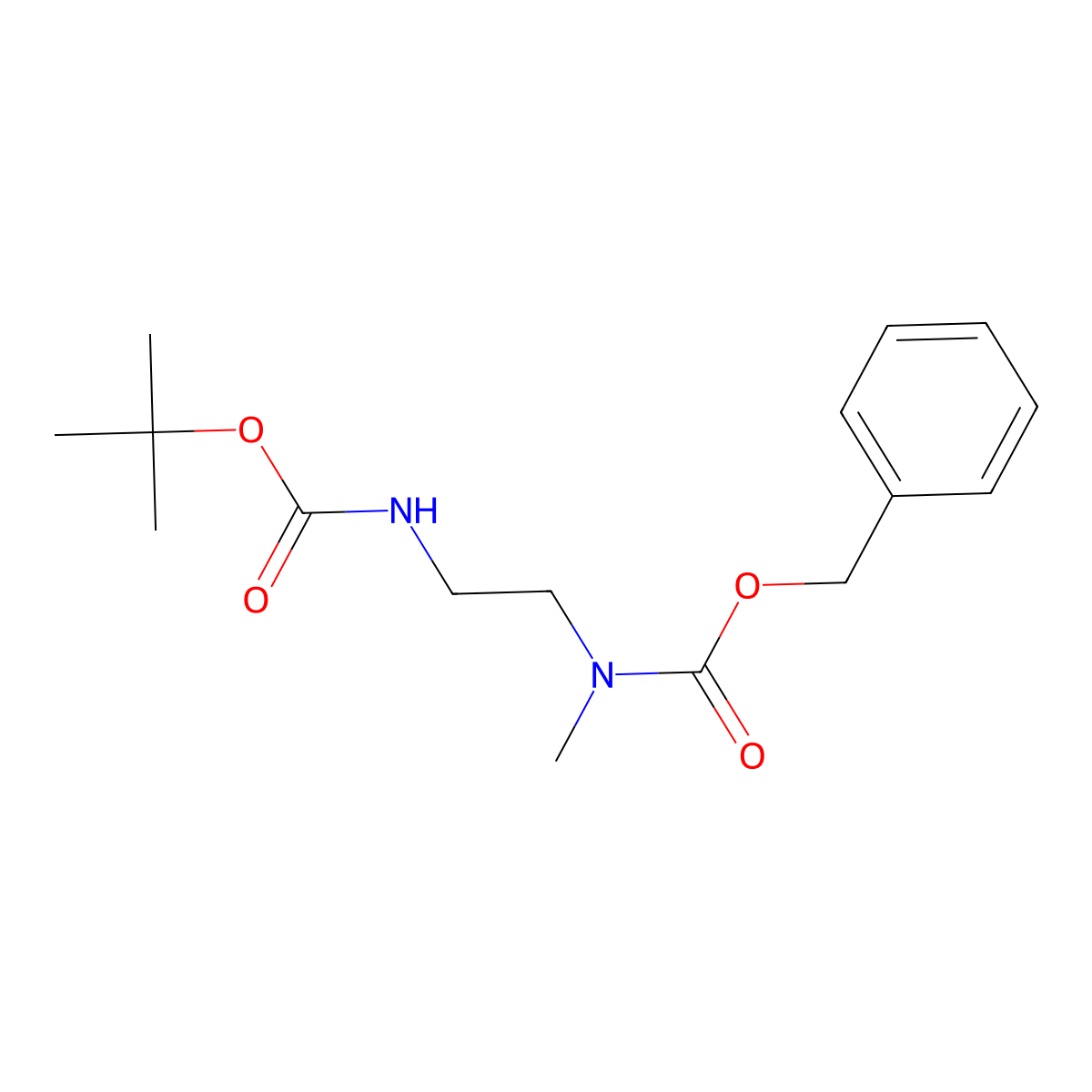Benzyl n-(2-boc-aminoethyl)-n-(methyl)carbamate molecular structure, CAS 1432971-80-6