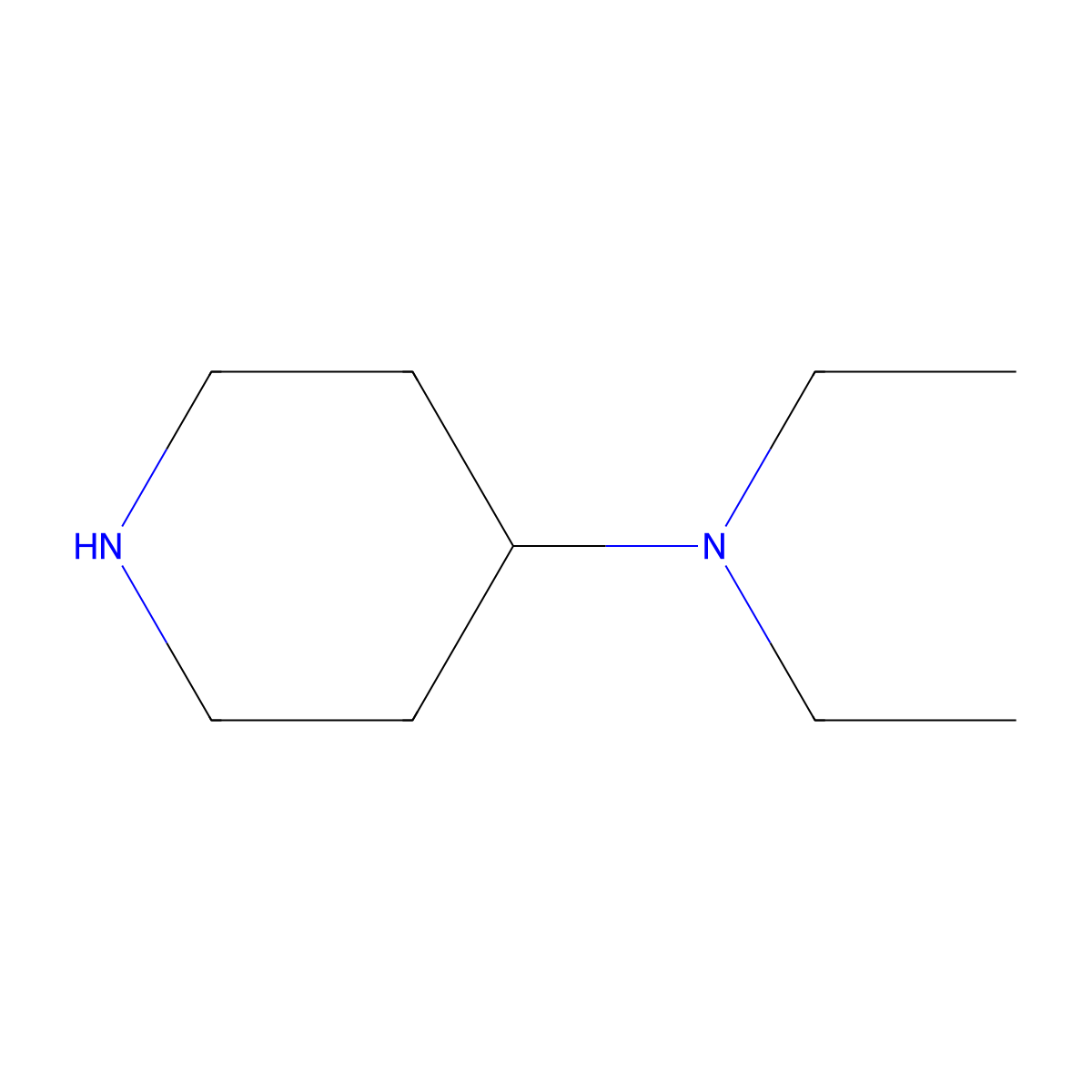 N,N-diethylpiperidin-4-amine molecular structure, CAS 143300-64-5