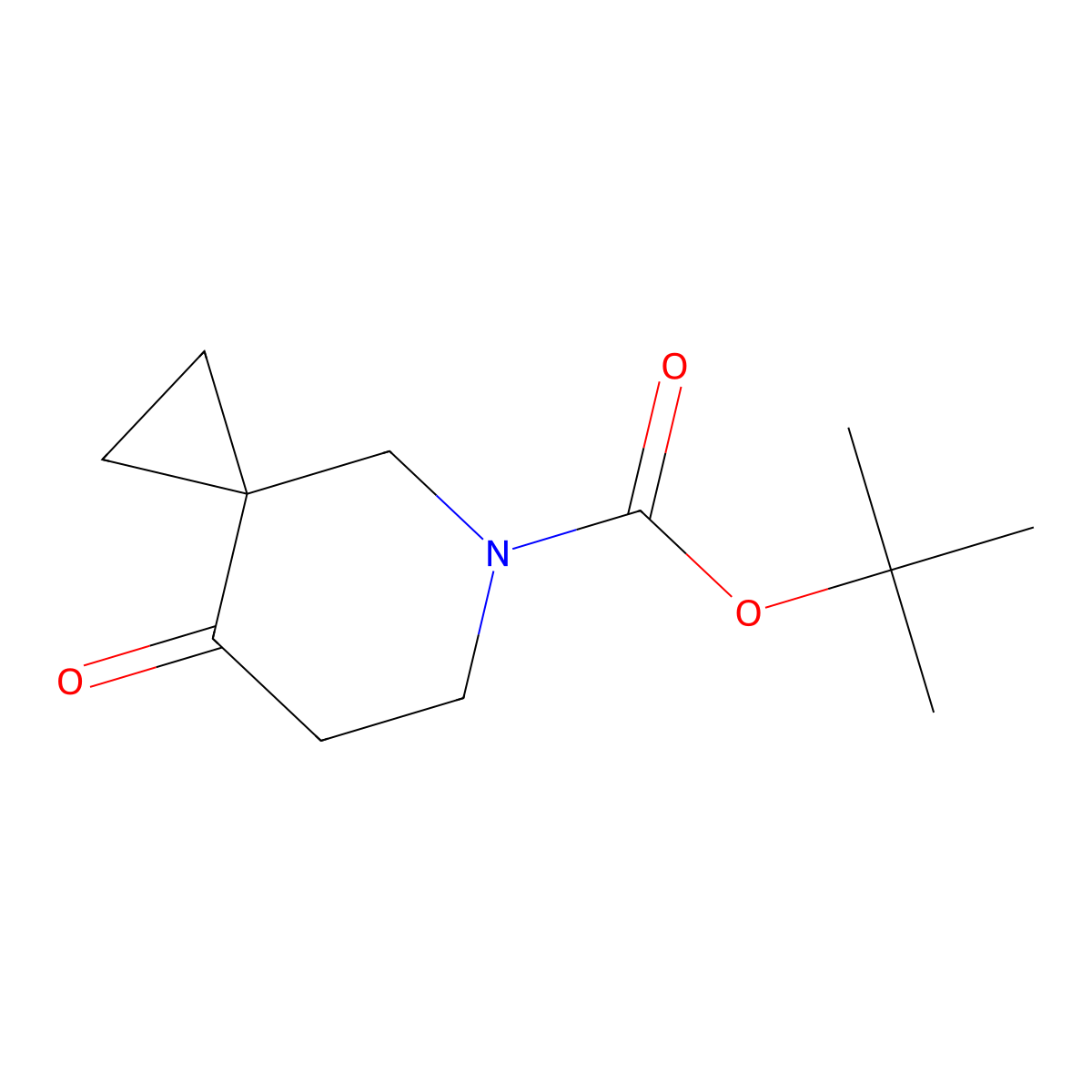 tert-Butyl 8-oxo-5-azaspiro(2.5)octane-5-carboxylate molecular structure, CAS 143306-64-3