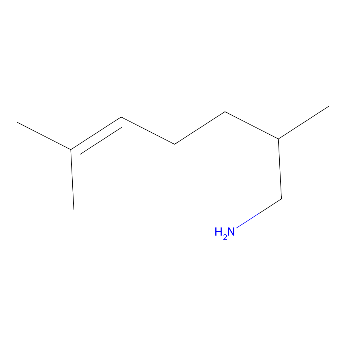 2,6-Dimethylhept-5-EN-1-amine molecular structure, CAS 143306-82-5