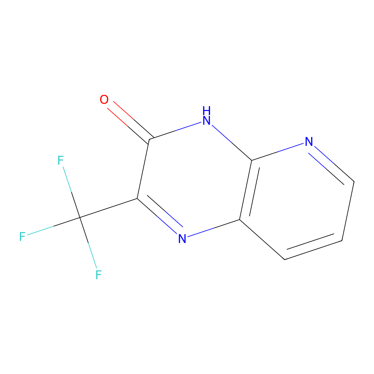 2-(trifluoromethyl)pyrido[2,3-b]pyrazin-3(4H)-one molecular structure, CAS 143309-81-3