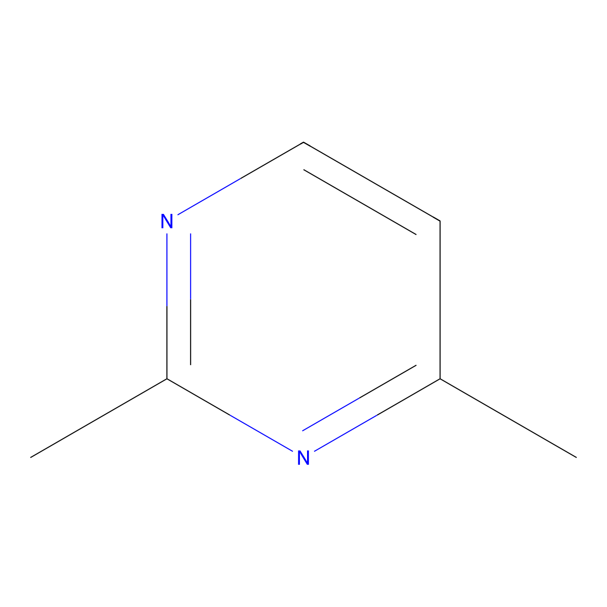 Pyrimidine, 2,4-dimethyl- molecular structure, CAS 14331-54-5