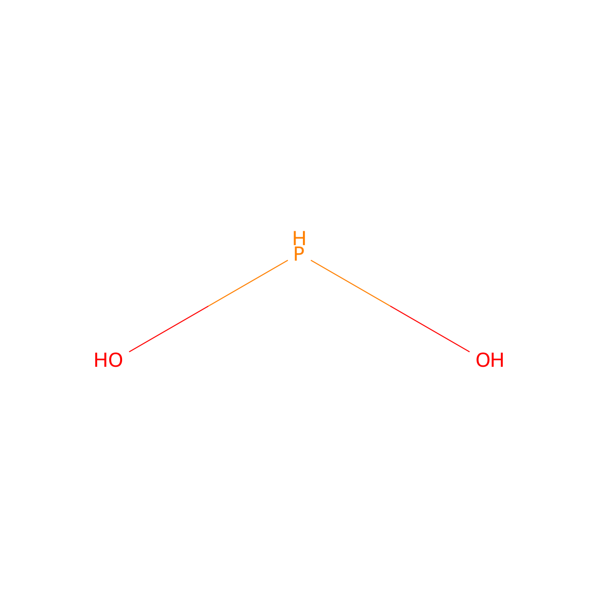 Phosphonous acid molecular structure, CAS 14332-09-3