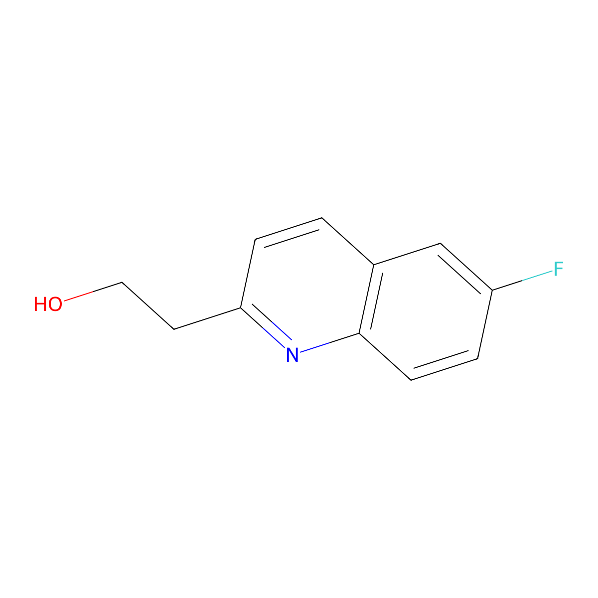 2-(6-Fluoroquinolin-2-yl)ethanol molecular structure, CAS 1433203-67-8