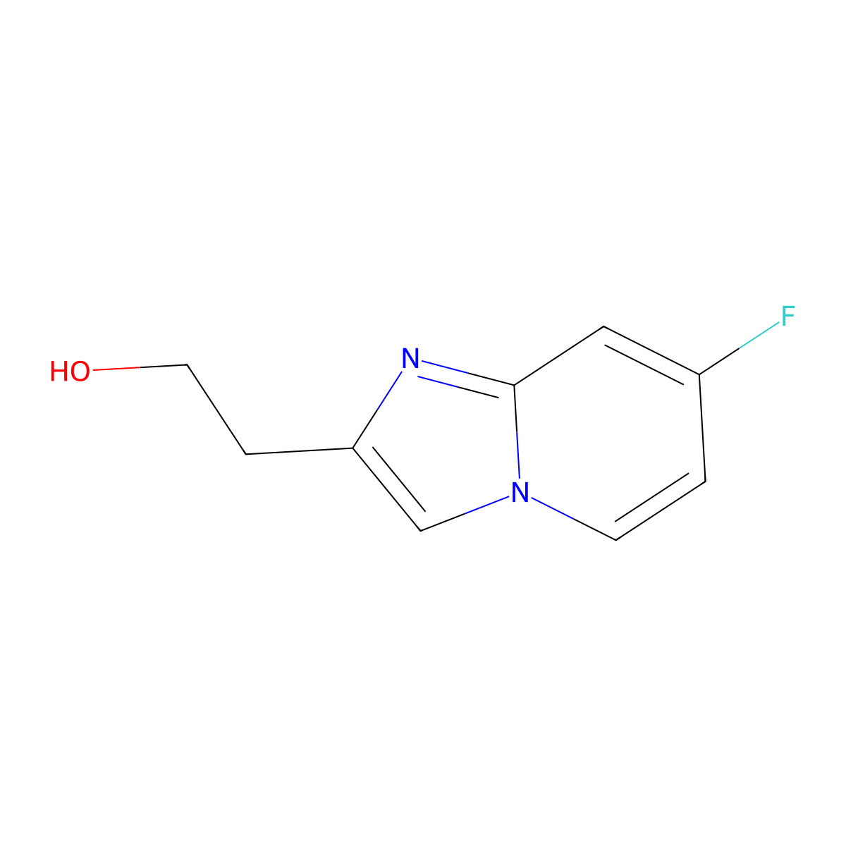 2-(7-Fluoroimidazo[1,2-a]pyridin-2-yl)ethanol molecular structure, CAS 1433203-71-4