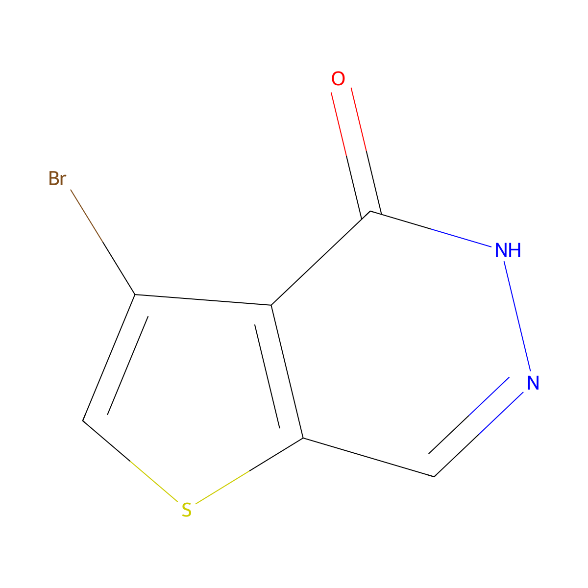 3-bromothieno[2,3-d]pyridazin-4(5H)-one molecular structure, CAS 1433203-93-0