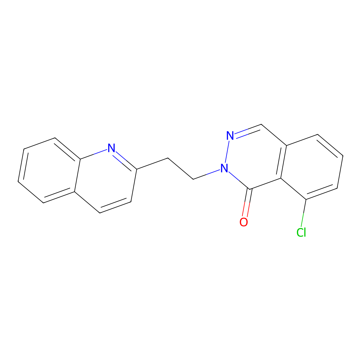 8-Chloro-2-(2-(quinolin-2-YL)ethyl)phthalazin-1(2H)-one molecular structure, CAS 1433204-04-6