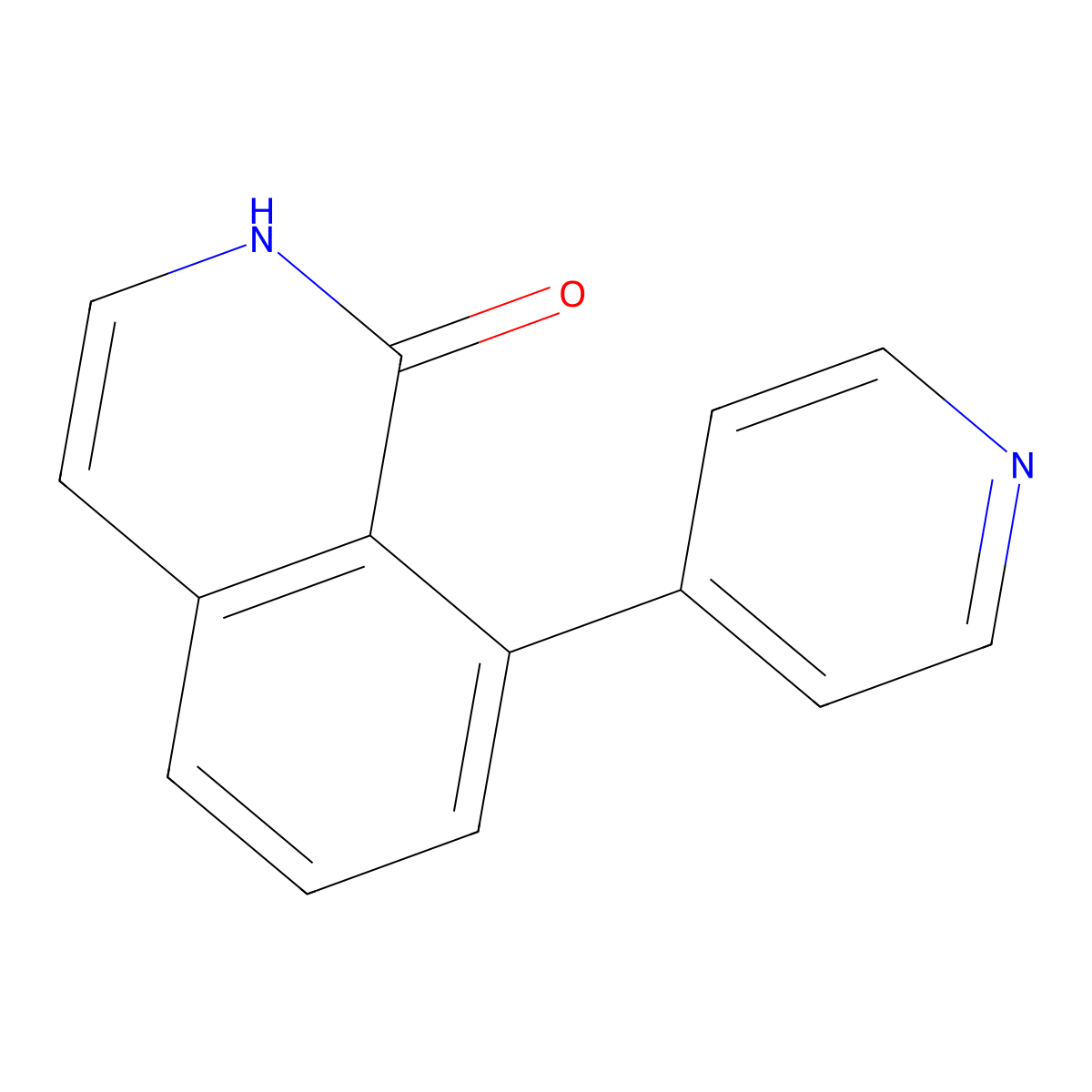 8-(Pyridin-4-yl)isoquinolin-1(2H)-one molecular structure, CAS 1433204-13-7