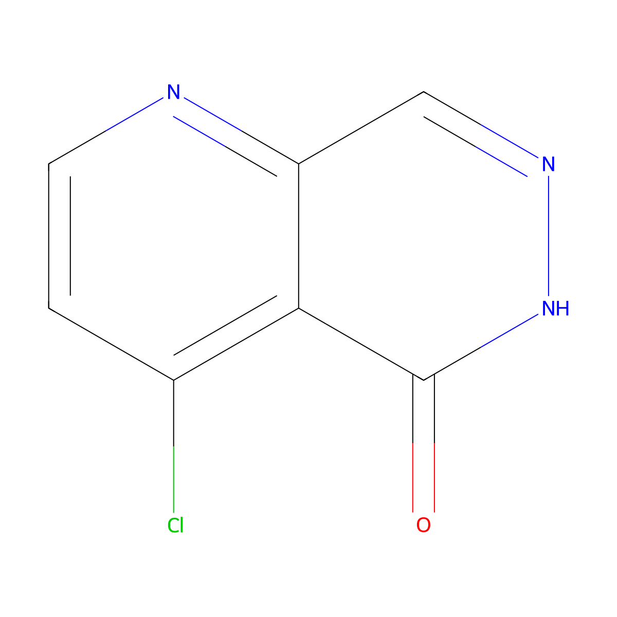 4-Chloropyrido[2,3-d]pyridazin-5(6H)-one molecular structure, CAS 1433204-20-6