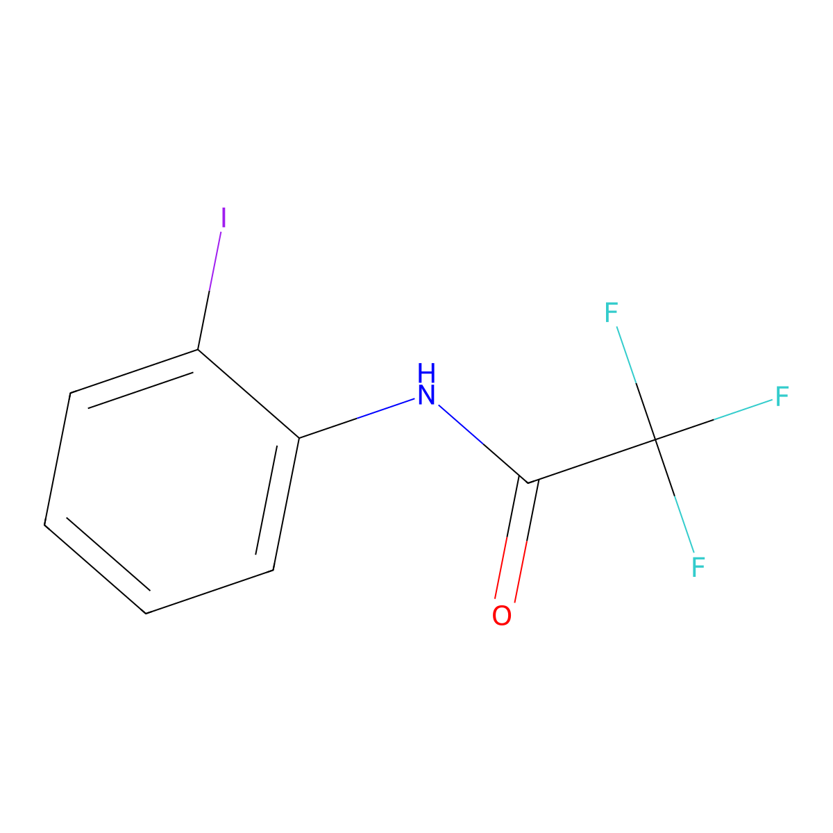 2,2,2-trifluoro-N-(2-iodophenyl)acetamide molecular structure, CAS 143321-89-5
