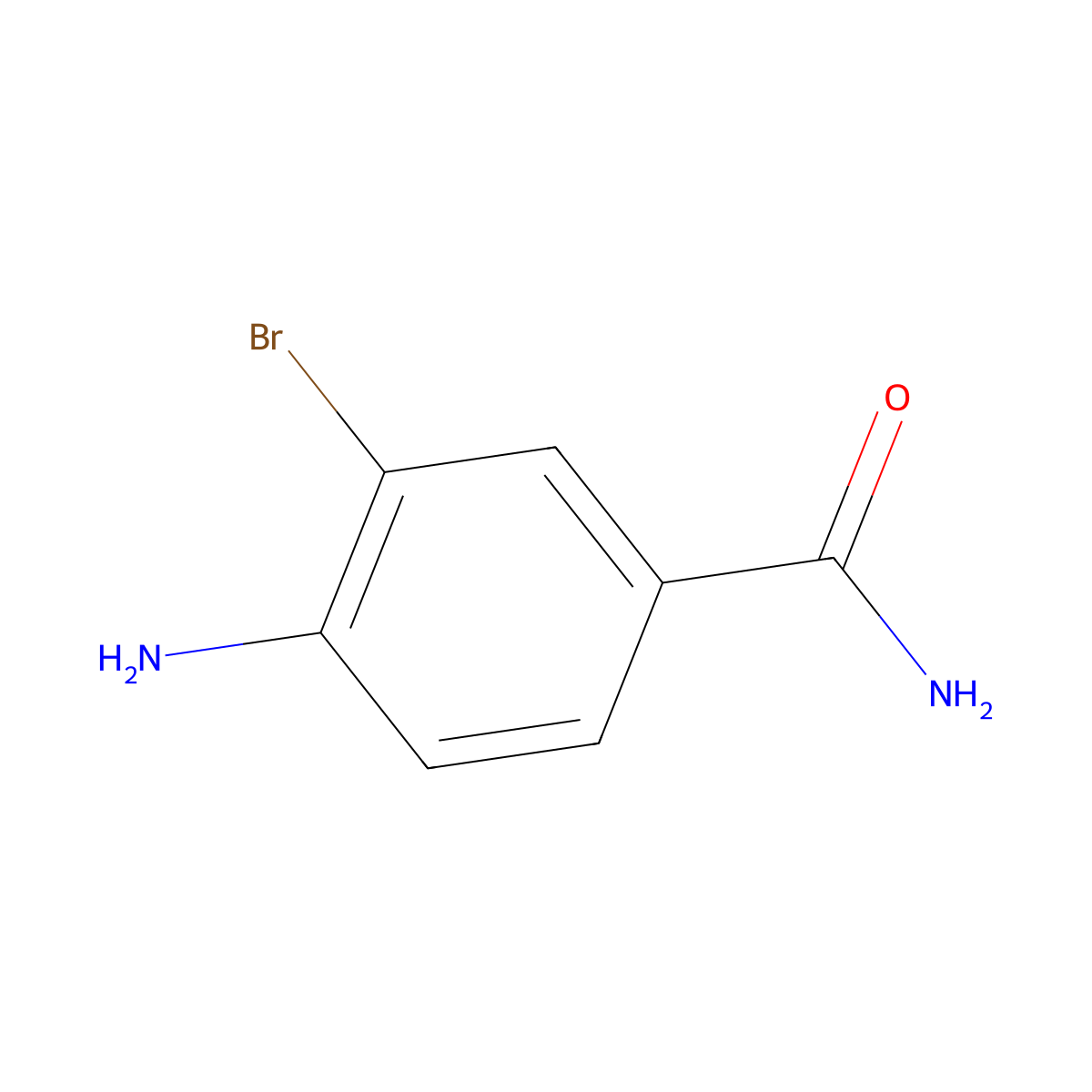 4-Amino-3-bromobenzamide molecular structure, CAS 143321-93-1