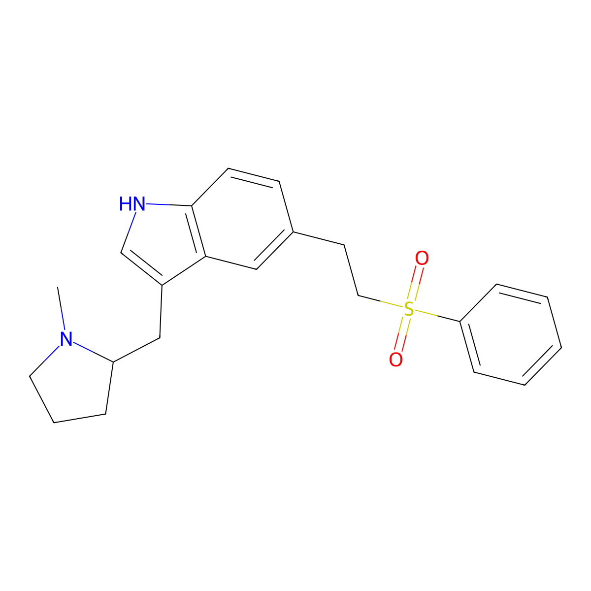 Eletriptan molecular structure, CAS 143322-58-1