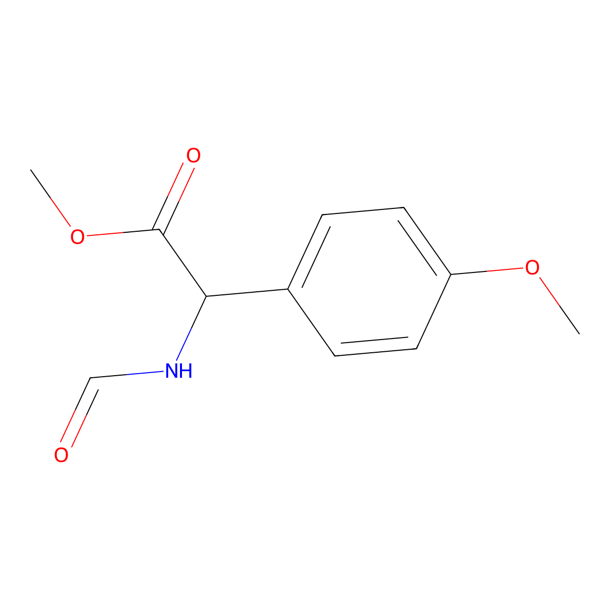 Methyl 2-formamido-2-(4-methoxyphenyl)acetate molecular structure, CAS 143323-39-1