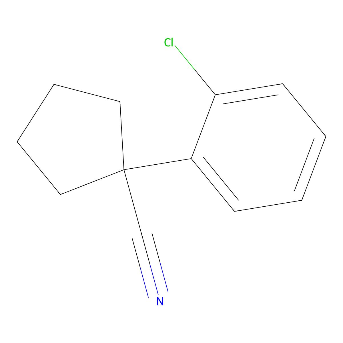 1-(2-Chlorophenyl)cyclopentanecarbonitrile molecular structure, CAS 143328-15-8