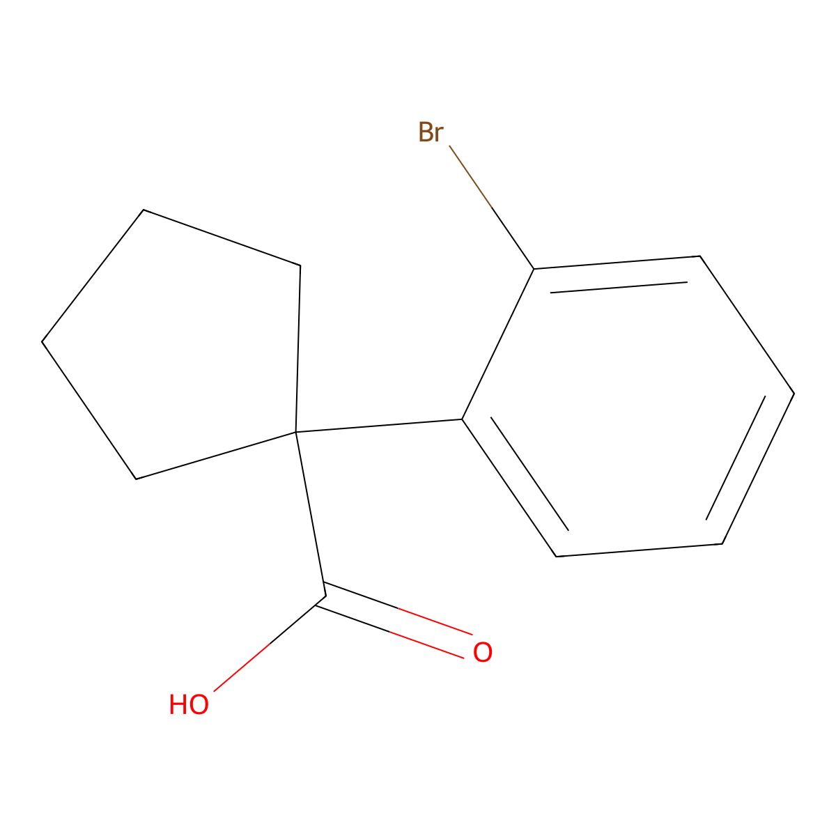 1-(2-Bromophenyl)cyclopentanecarboxylic Acid molecular structure, CAS 143328-22-7