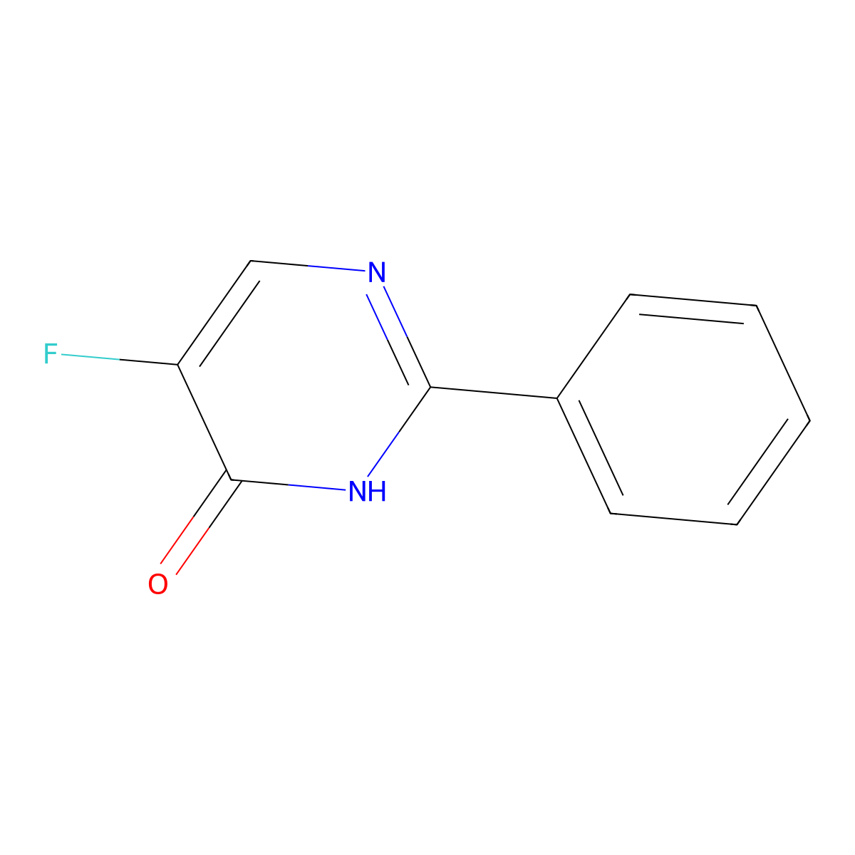 4(1H)-Pyrimidinone, 5-fluoro-2-phenyl- molecular structure, CAS 143328-90-9