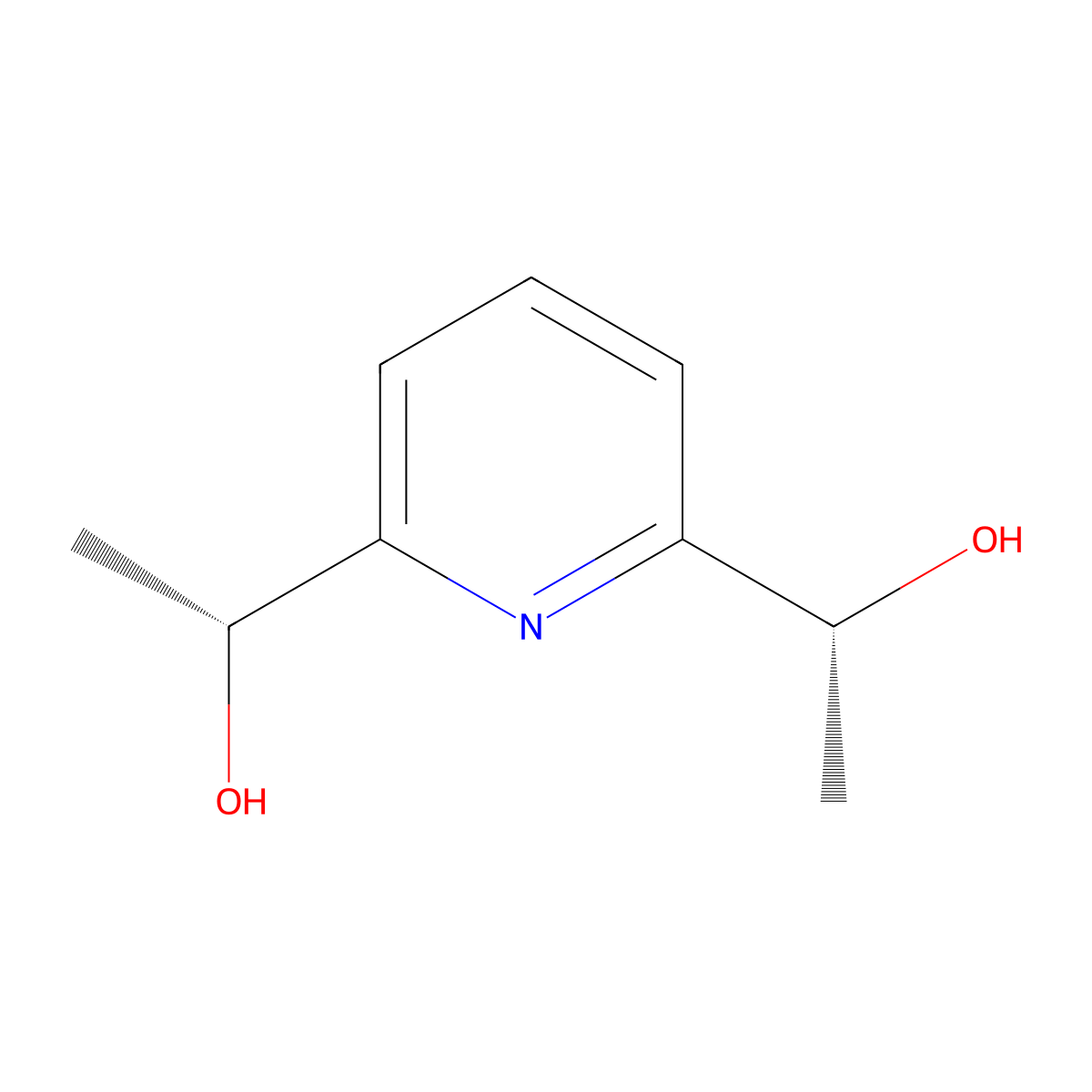 (1R,1'R)-1,1'-(Pyridine-2,6-diyl)bis(ethan-1-ol) molecular structure, CAS 143329-86-6