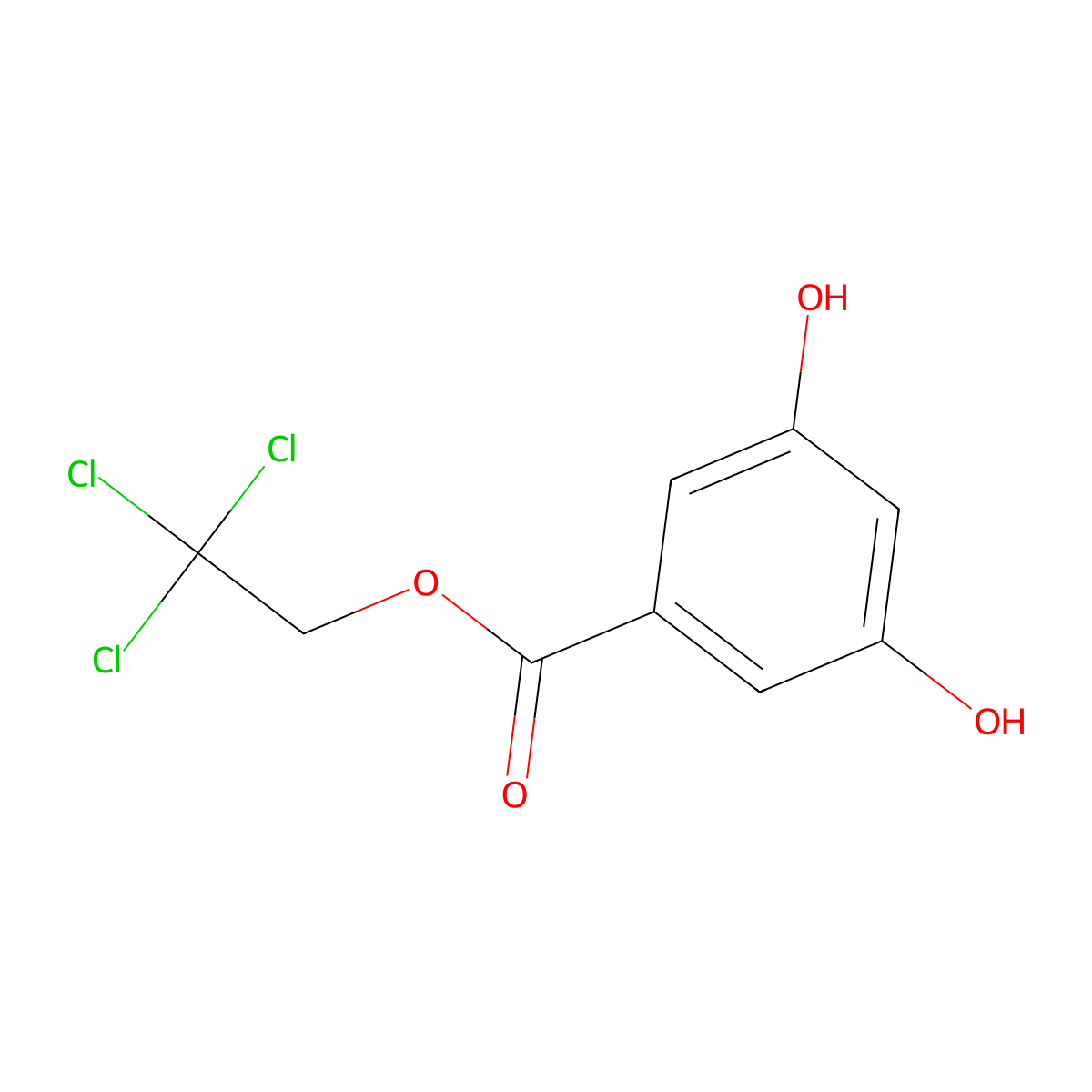 2,2,2-Trichloroethyl 3,5-dihydroxybenzoate molecular structure, CAS 143330-91-0