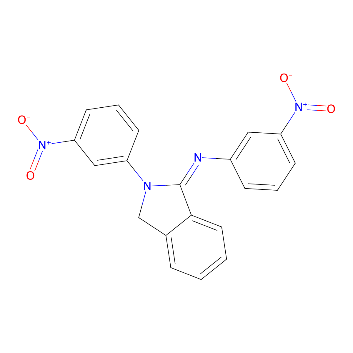 2-{3-Nitrophenyl}-1-({3-nitrophenyl}imino)isoindoline molecular structure, CAS 143334-83-2