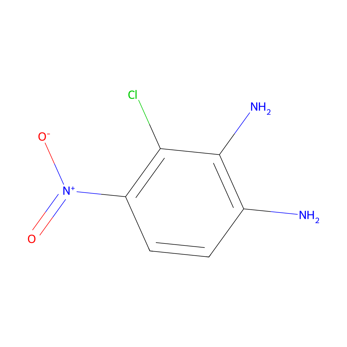 3-Chloro-4-nitro-1,2-benzenediamine molecular structure, CAS 143334-90-1
