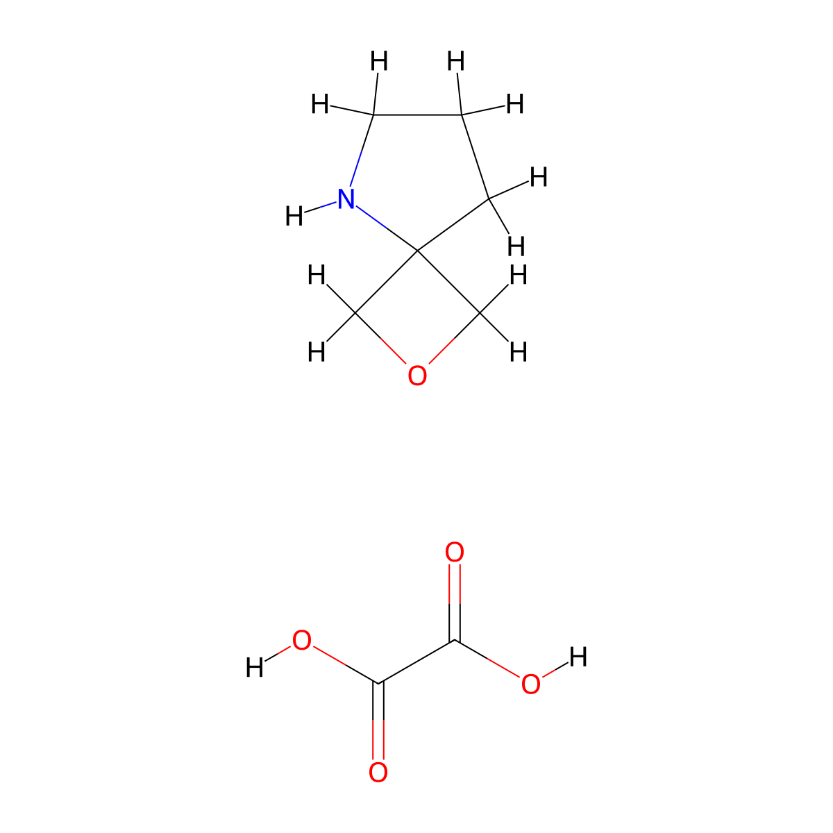 2-Oxa-5-azaspiro(3.4)octane oxalate molecular structure, CAS 1433363-32-6