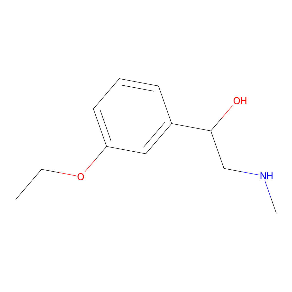 1-(3-Ethoxy-phenyl)-2-methylamino-ethanol molecular structure, CAS 143337-62-6