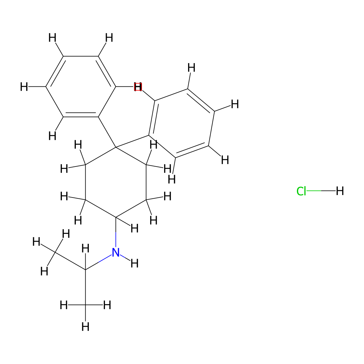 Cyclohexanamine, N-(1-methylethyl)-4,4-diphenyl-, hydrochloride (1:1) molecular structure, CAS 14334-41-9