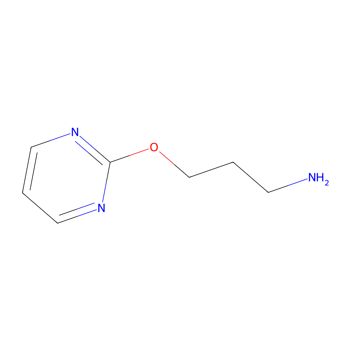 3-(Pyrimidin-2-yloxy)propan-1-amine molecular structure, CAS 143340-90-3