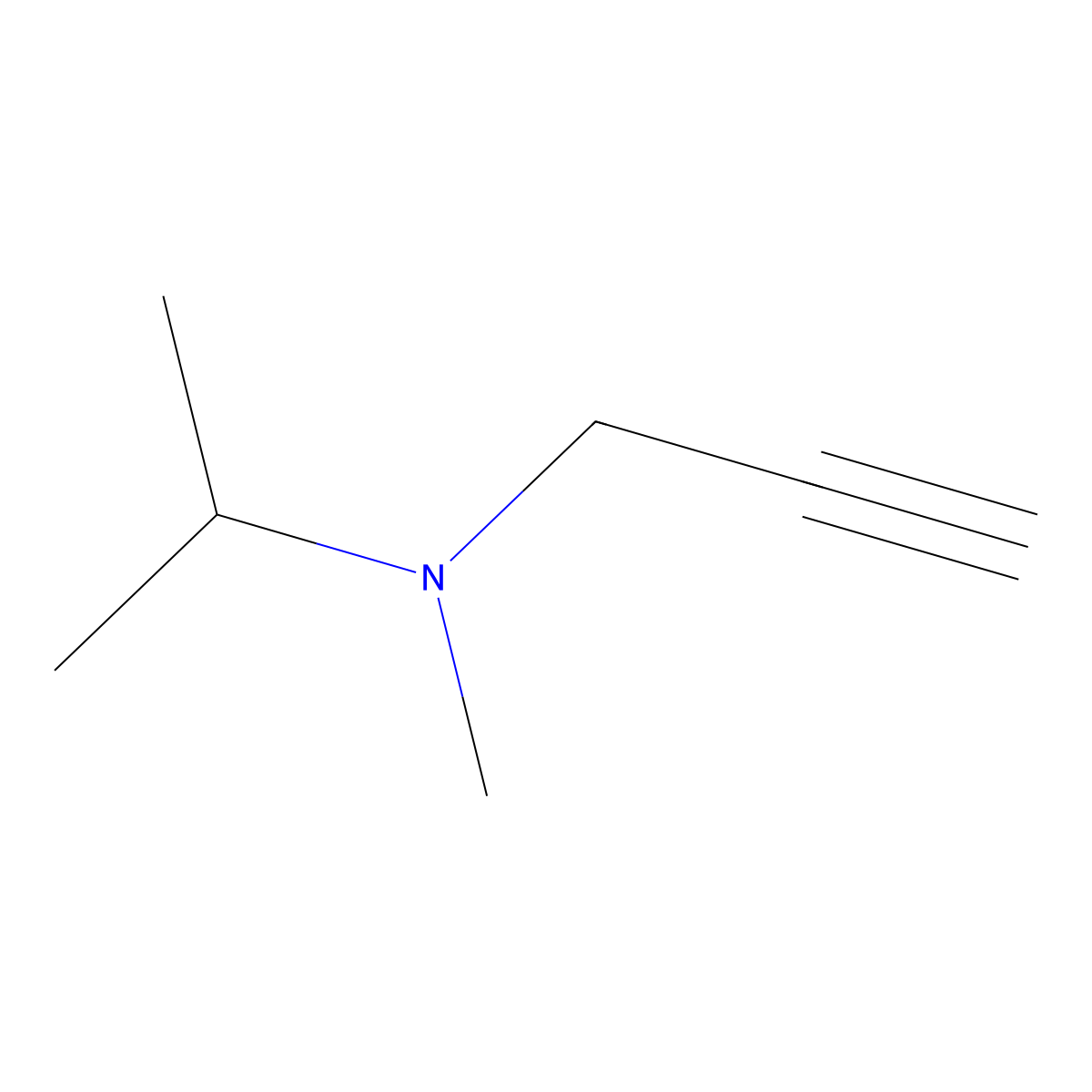 Methyl(prop-2-yn-1-yl)(propan-2-yl)amine molecular structure, CAS 143346-98-9