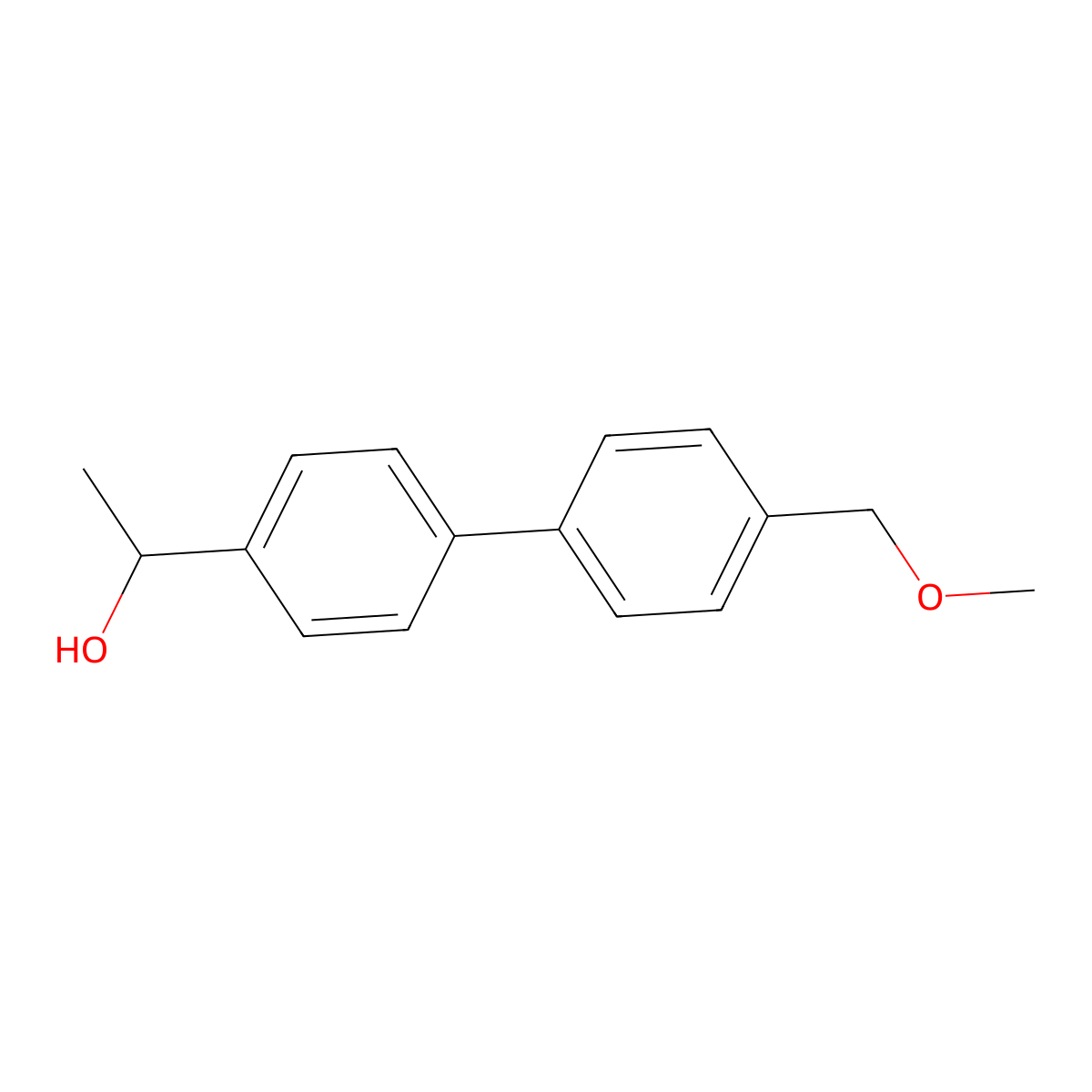 1-(4'-Methoxymethylbiphenyl-4-yl)ethanol molecular structure, CAS 143355-44-6