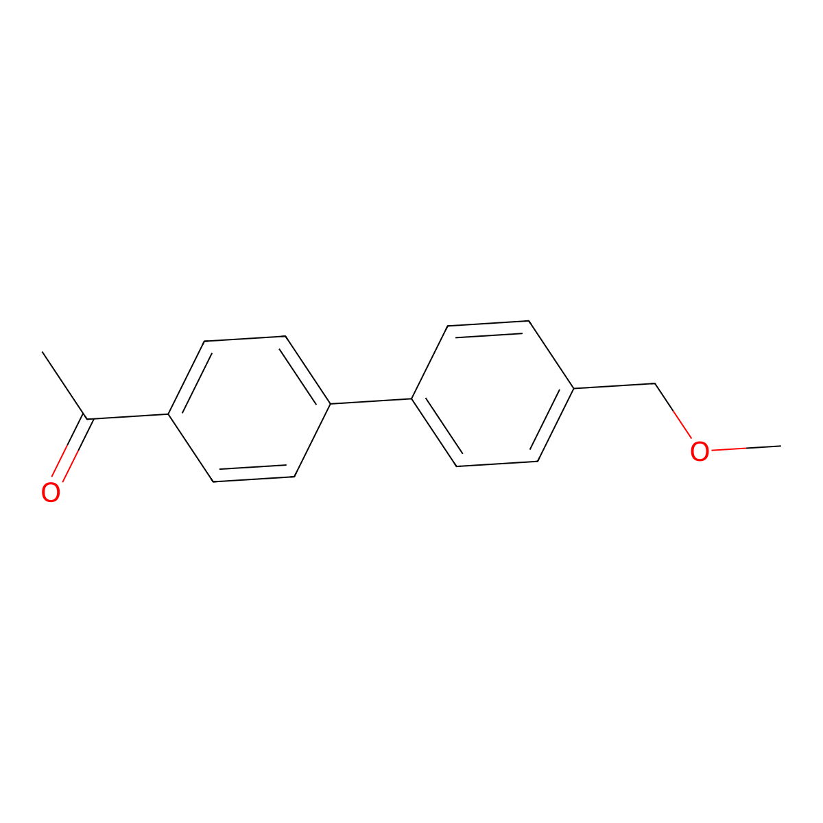 4-Acetyl-4'-methoxymethyl-biphenyl molecular structure, CAS 143355-51-5
