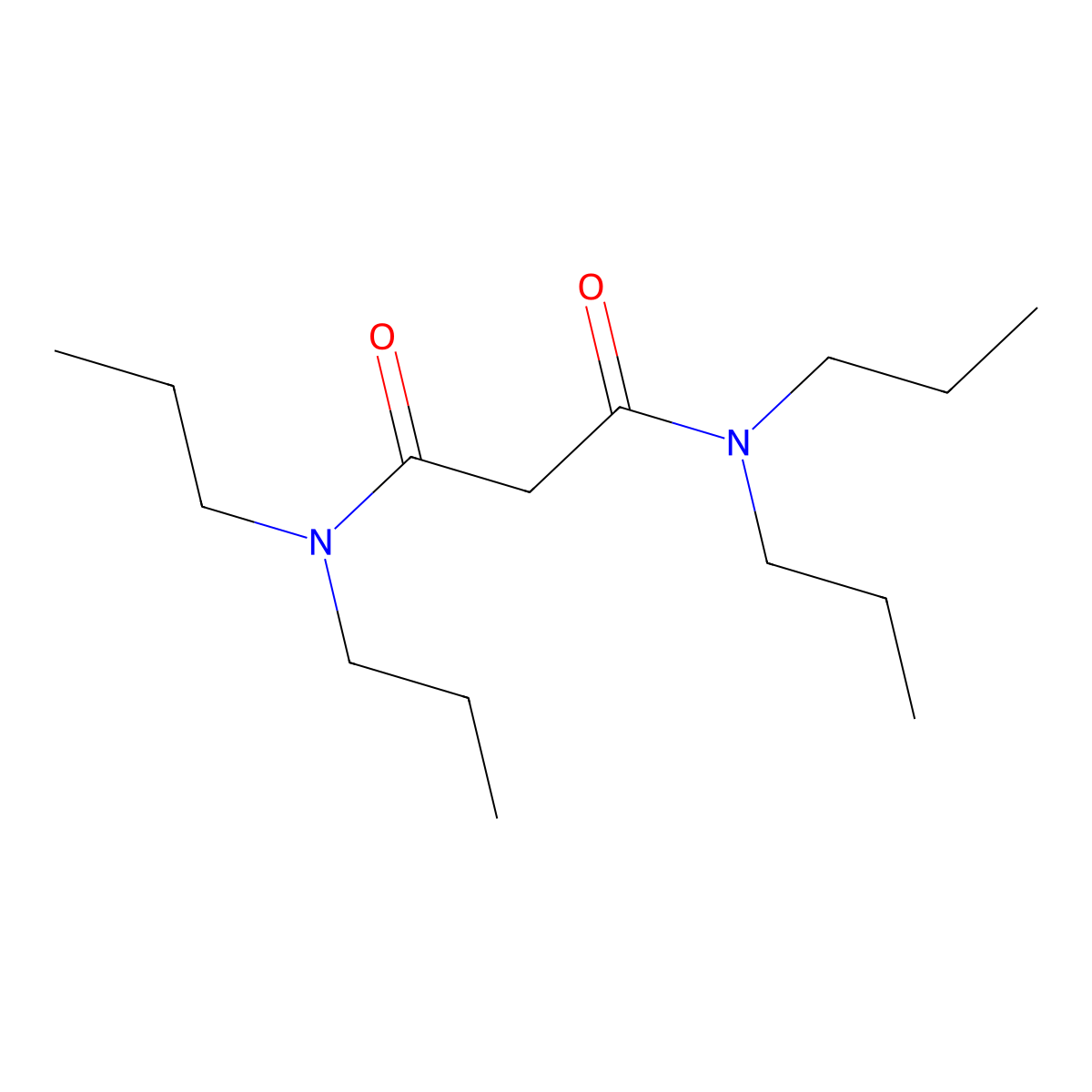 N,N,N',N'-Tetrapropylmalonamide molecular structure, CAS 143356-43-8