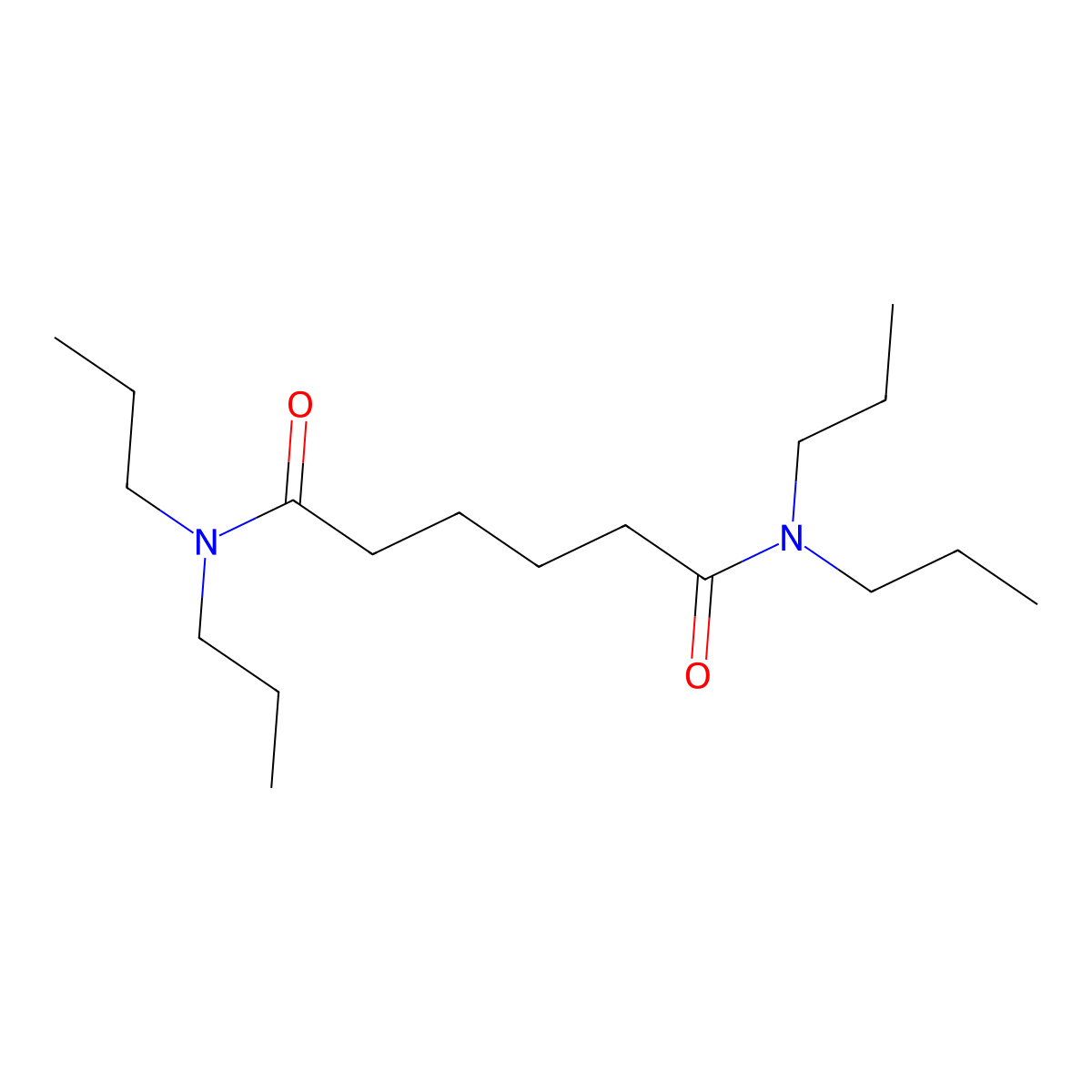 N,N,N',N'-tetrapropylhexanediamide molecular structure, CAS 143356-44-9