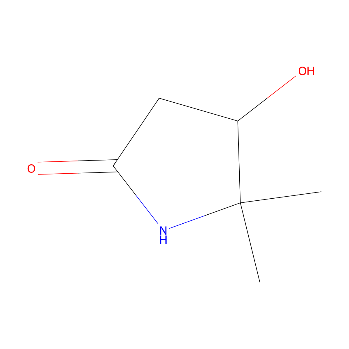 4-Hydroxy-5,5-dimethylpyrrolidin-2-one molecular structure, CAS 143359-81-3