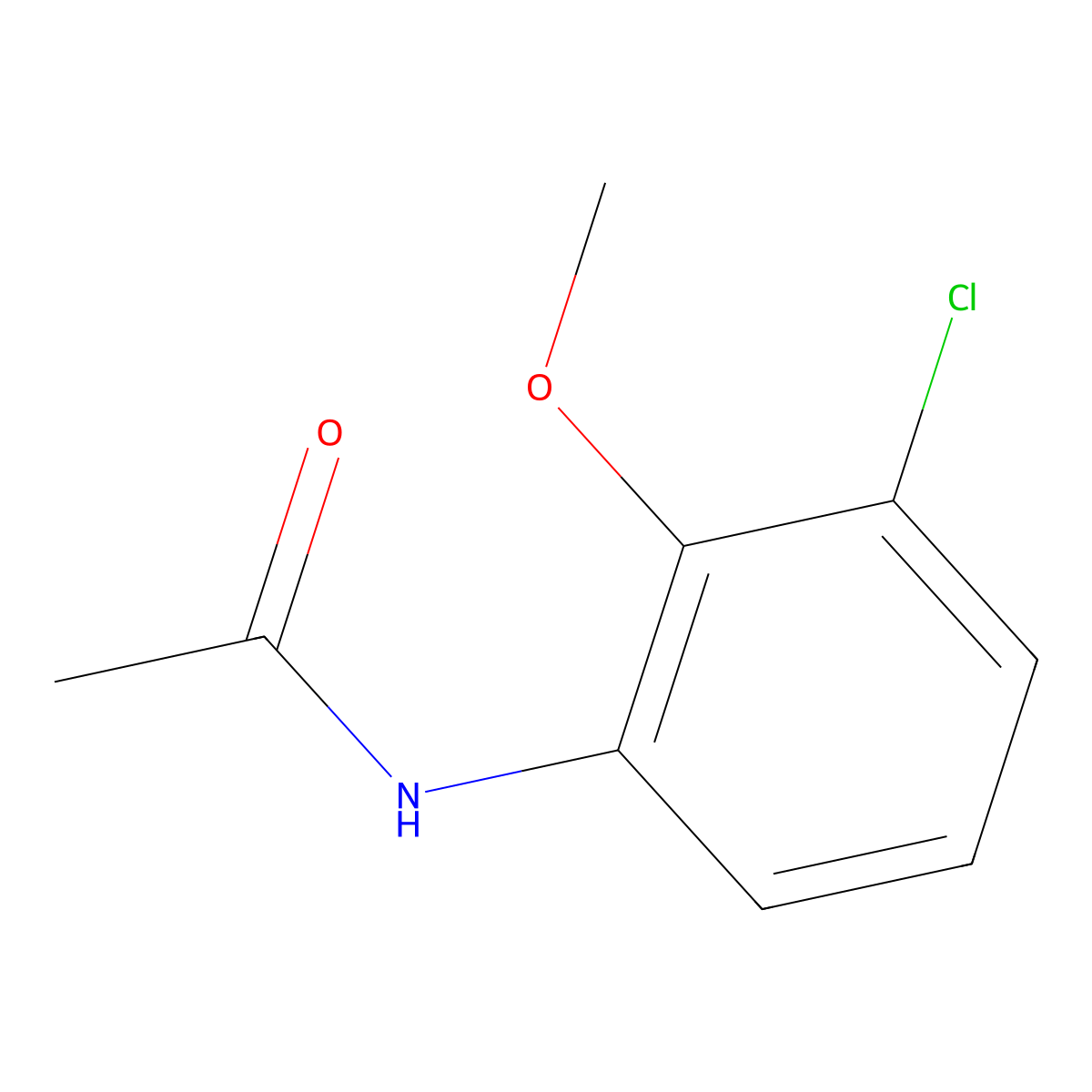 N-(3-chloro-2-methoxyphenyl)acetamide molecular structure, CAS 143359-97-1