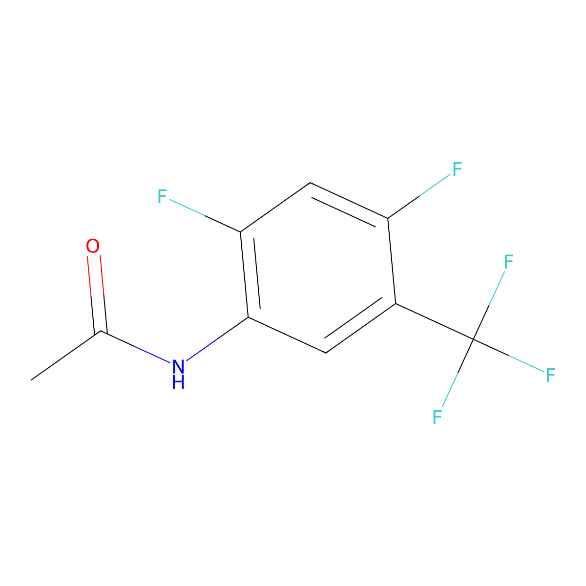 N-[2,4-Difluoro-5-(trifluoromethyl)phenyl]acetamide molecular structure, CAS 143360-15-0