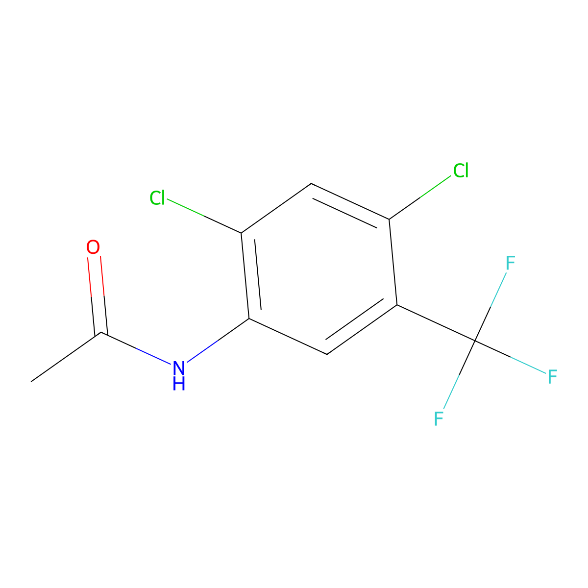 N-[2,4-Dichloro-5-(trifluoromethyl)phenyl]acetamide molecular structure, CAS 143360-19-4