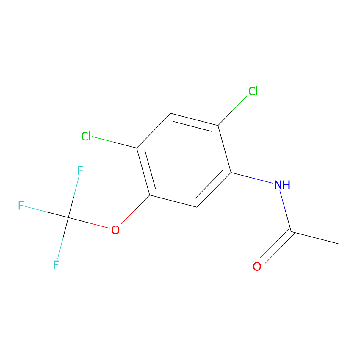 N-[2,4-Dichloro-5-(trifluoromethoxy)phenyl]acetamide molecular structure, CAS 143360-20-7