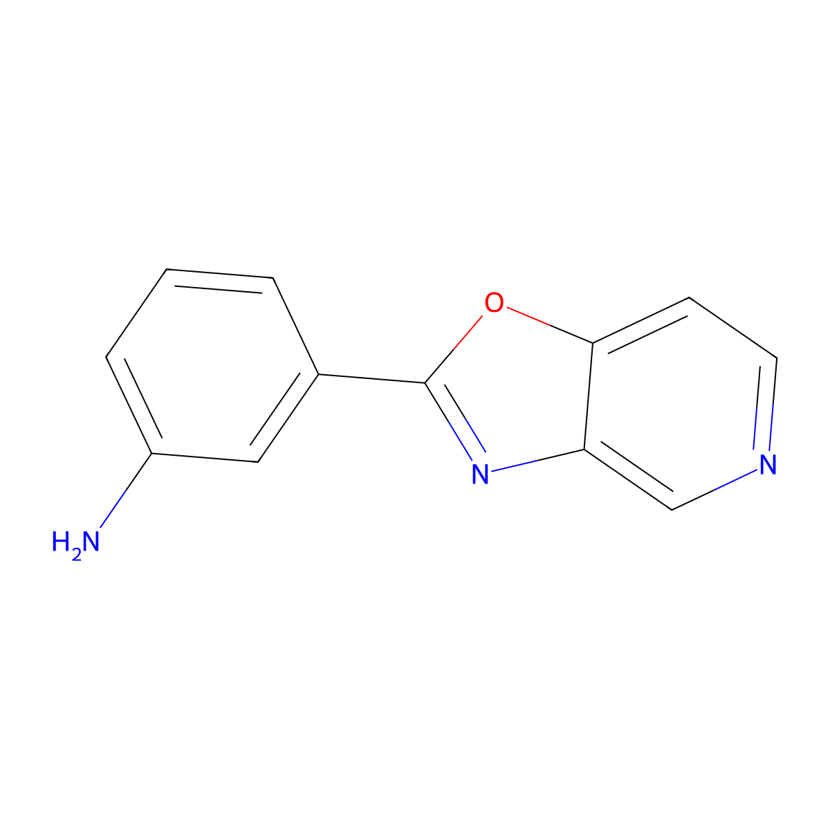 3-Oxazolo[4,5-c]pyridin-2-ylbenzenamine molecular structure, CAS 143361-82-4