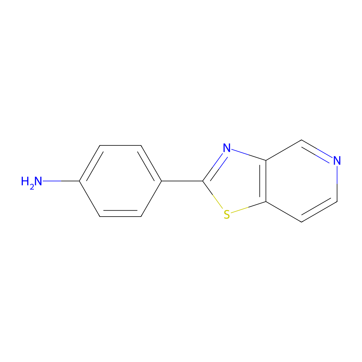 4-(Thiazolo[4,5-c]pyridin-2-yl)benzenamine molecular structure, CAS 143361-83-5