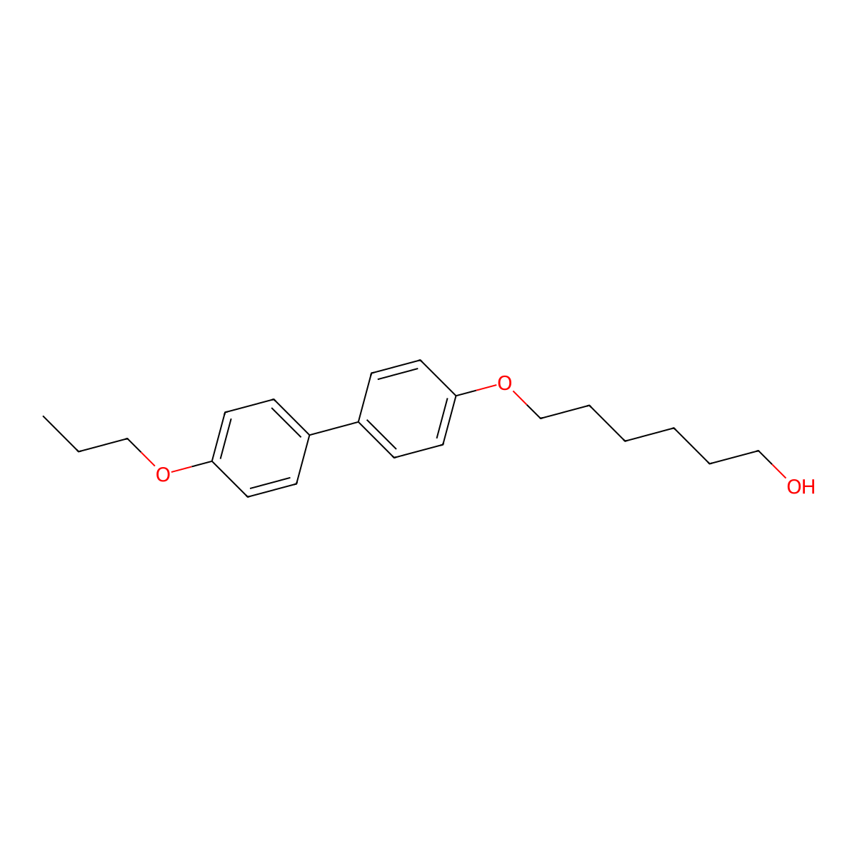 6-[(4'-Propoxy[1,1'-biphenyl]-4-YL)oxy]-1-hexanol molecular structure, CAS 143363-39-7