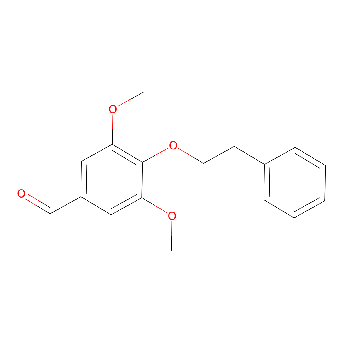 3,5-Dimethoxy-4-(2-phenylethoxy)benzaldehyde molecular structure, CAS 143363-46-6
