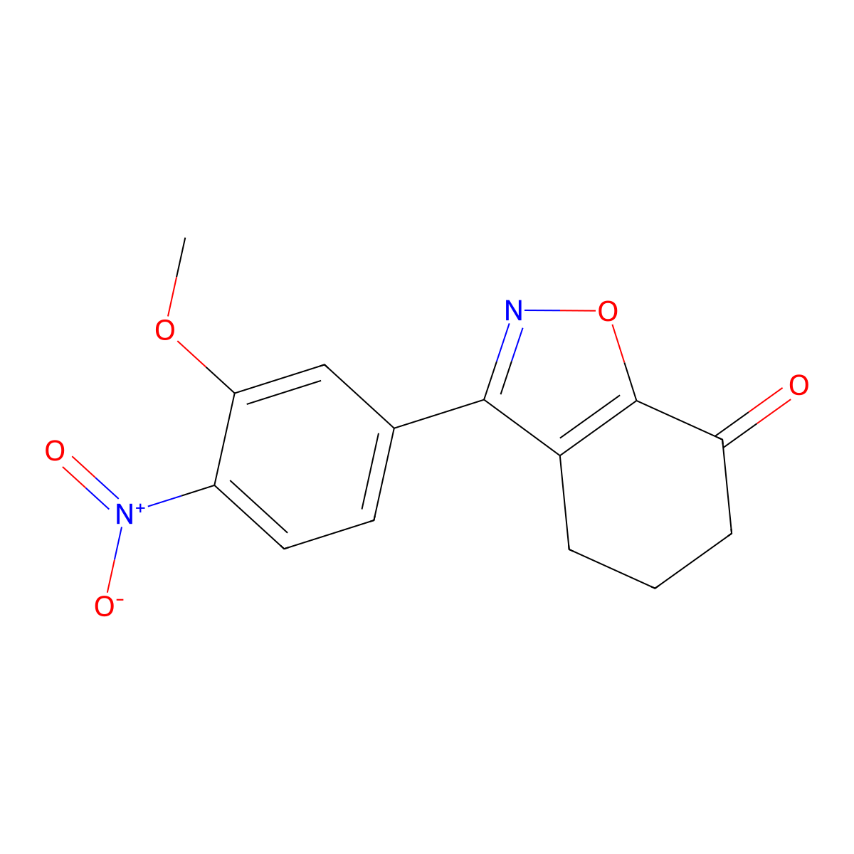 3-(3-Methoxy-4-nitrophenyl)-5,6-dihydrobenzo[d]isoxazol-7(4H)-one molecular structure, CAS 1433663-58-1