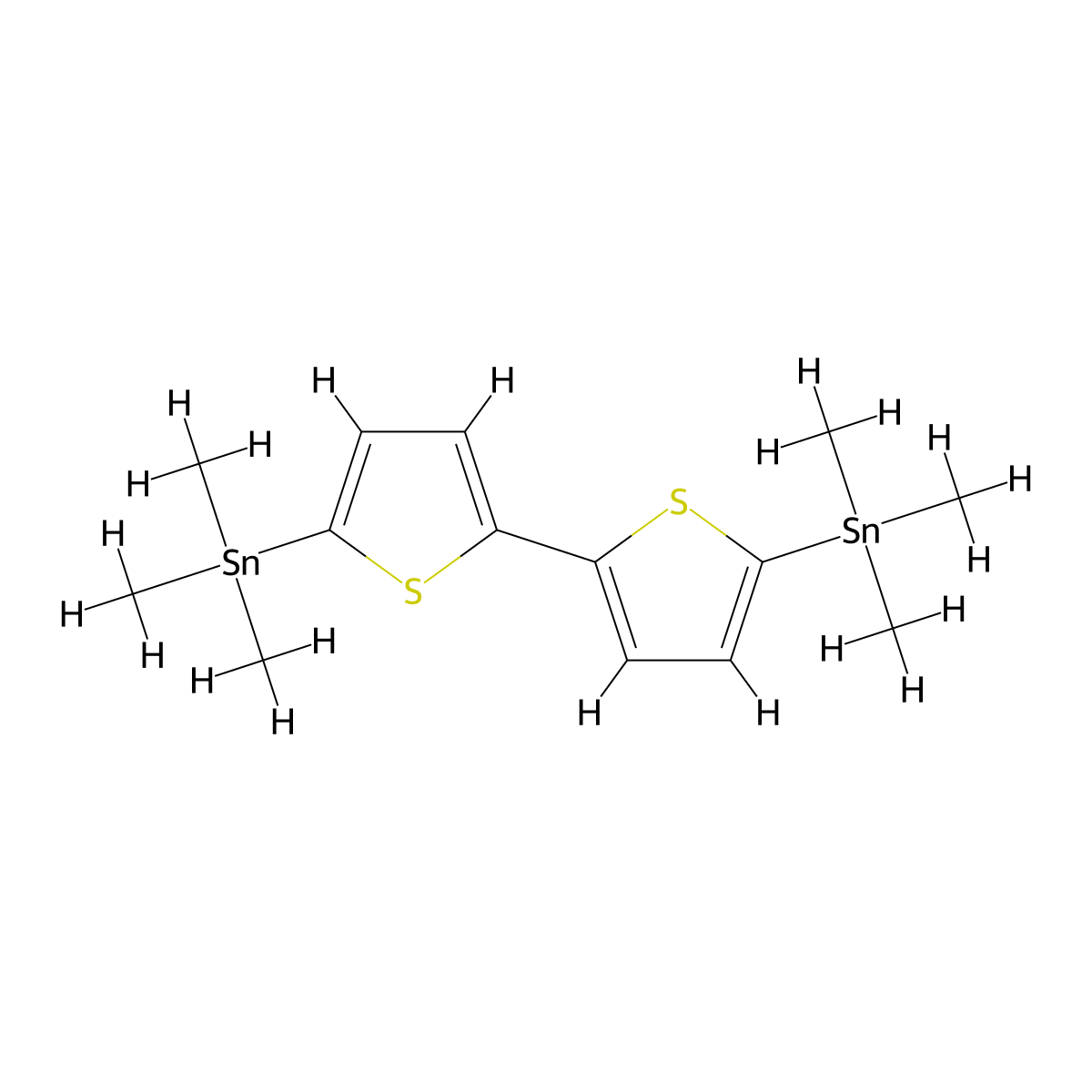 5,5'-Bis(trimethylstannyl)-2,2'-bithiophene molecular structure, CAS 143367-56-0