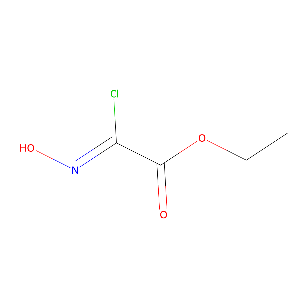 Ethyl chloro(hydroximino)acetate molecular structure, CAS 14337-43-0