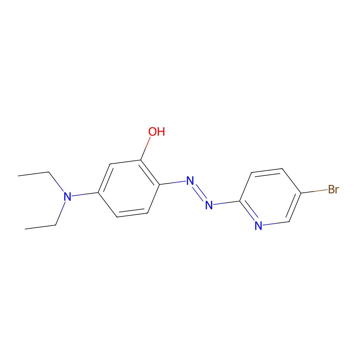 2-(5-Bromo-2-pyridylazo)-5-(diethylamino)phenol molecular structure, CAS 14337-53-2