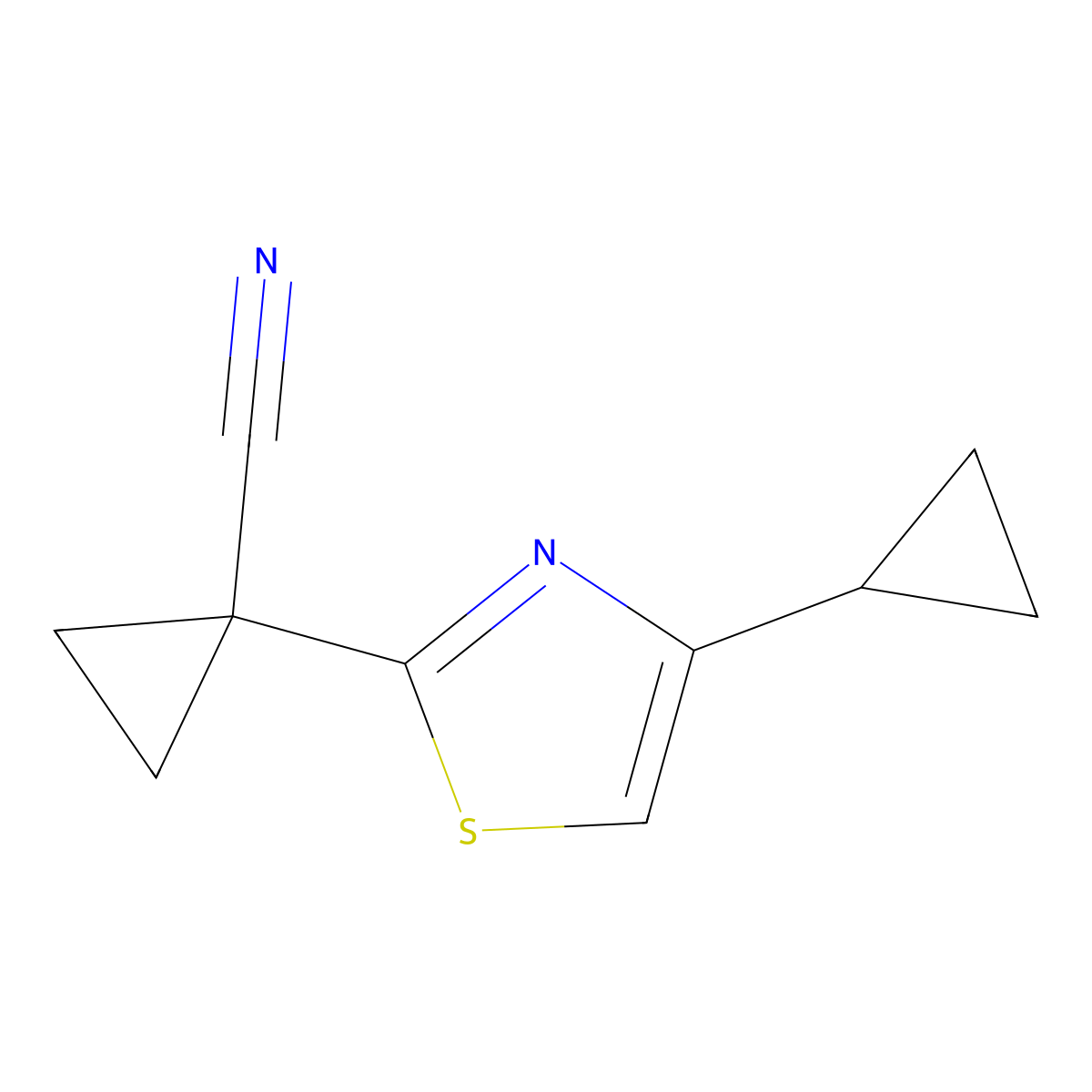 1-(4-Cyclopropylthiazol-2-YL)cyclopropane-1-carbonitrile molecular structure, CAS 1433707-68-6