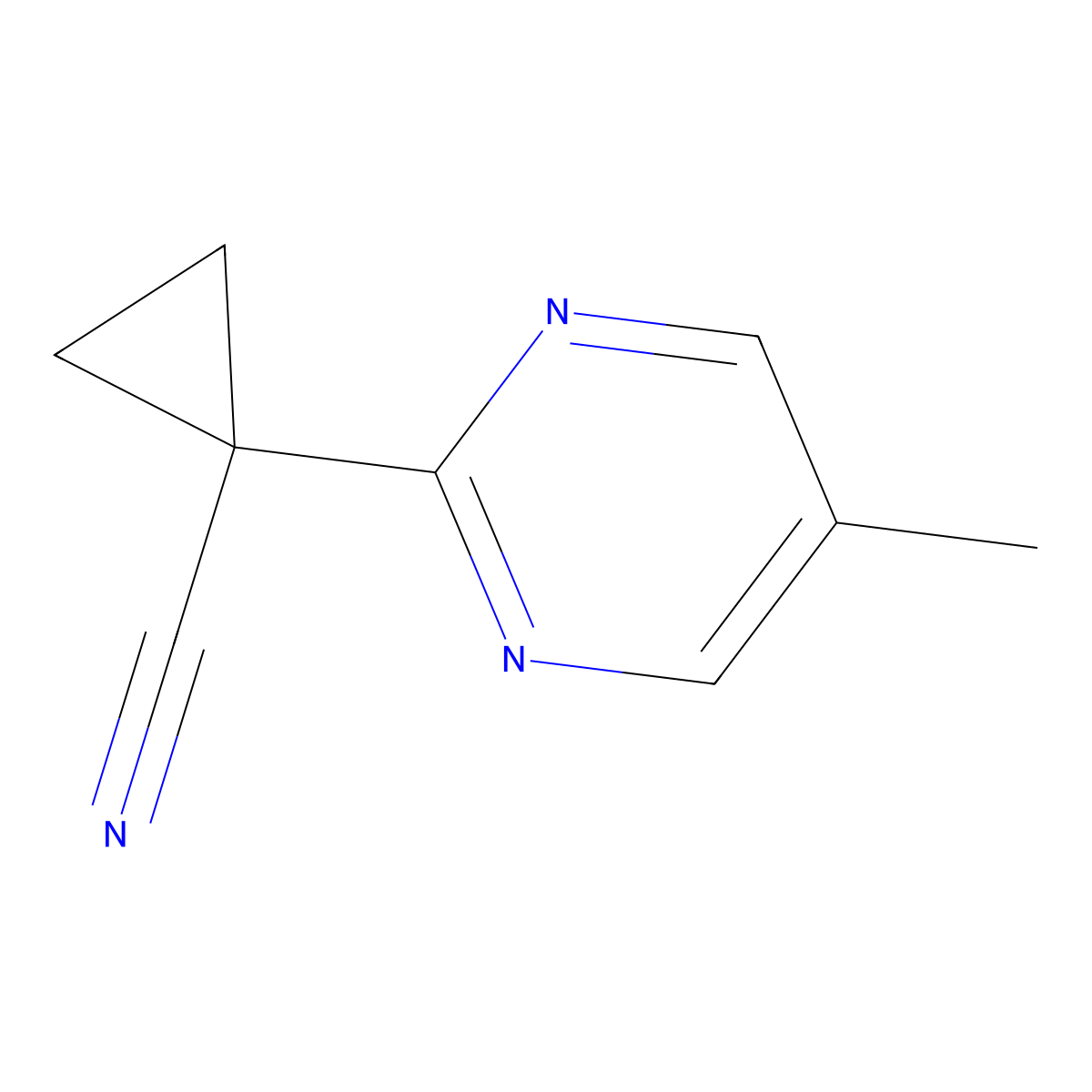 1-(5-Methylpyrimidin-2-YL)cyclopropane-1-carbonitrile molecular structure, CAS 1433708-06-5