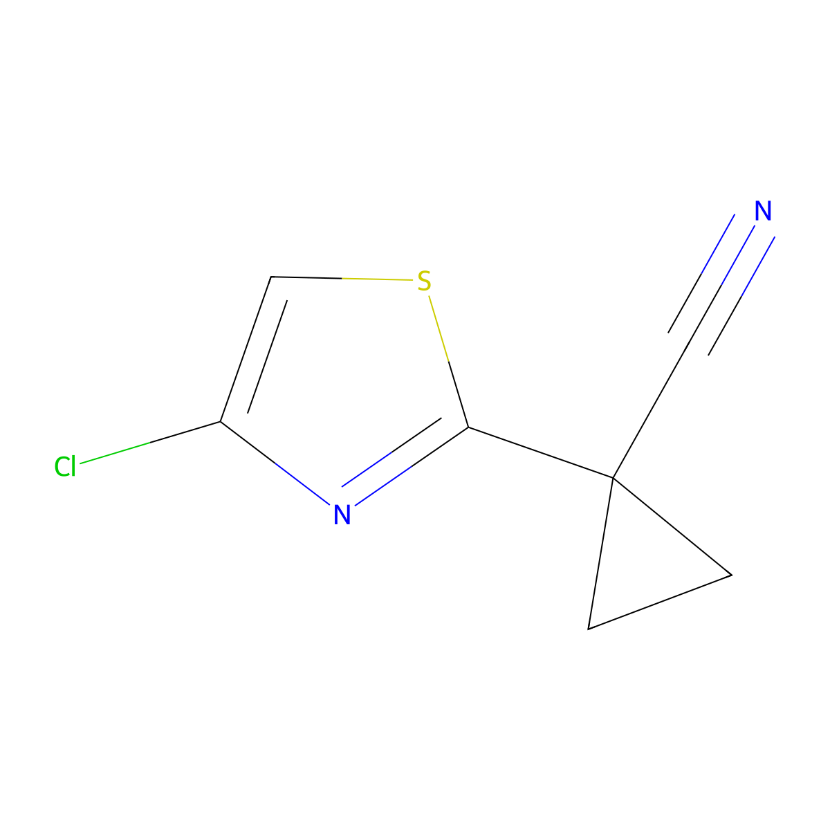 1-(4-Chlorothiazol-2-YL)cyclopropane-1-carbonitrile molecular structure, CAS 1433708-77-0
